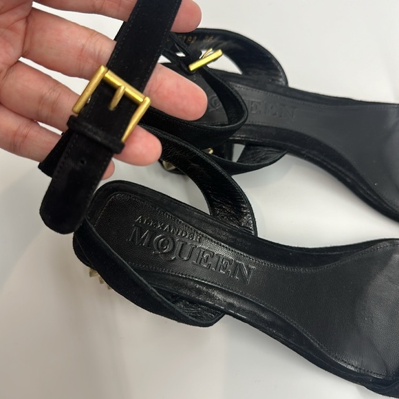 ALEXANDER MCQUEEN SPIKE BLOCK HEEL SANDALS - Picture 8 of 15